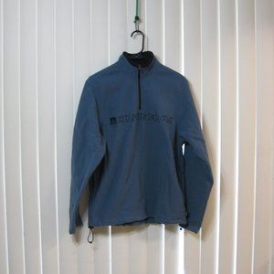 NWOT Old Navy blue black fleece jacket sweatshirt S small